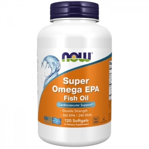 Супер Омега-3, риб'ячий жир Now Foods EPA Super Omega-3 Fish Oil (120 капсул)