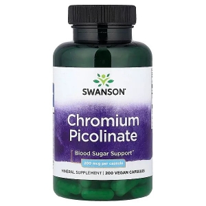 Хром піколінат Swanson Chromium Picolinate 200 mcg 200 капсул Хром піколінат Swanson Chromium Picolinate 200 mcg 200 капсул