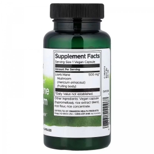 Гриб Їжовик гребінчастий для когнітивного здоров'я Swanson Full Spectrum Lion's Mane Mushroom 500 mg 60 капсул Гриб Їжовик гребінчастий для когнітивного здоров'я Swanson Full Spectrum Lion's Mane Mushroom 500 mg 60 капсул