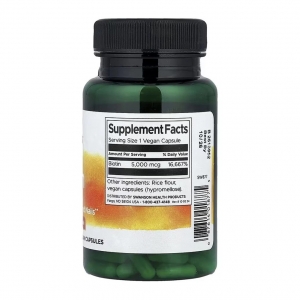 Біотин у капсулах (Вітамін B7) Swanson Biotin 5000 mcg 100 капсул Біотин у капсулах (Вітамін B7) Swanson Biotin 5000 mcg 100 капсул