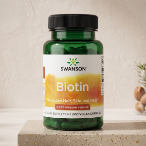 Біотин у капсулах (Вітамін B7) Swanson Biotin 5000 mcg 100 капсул Біотин у капсулах (Вітамін B7) Swanson Biotin 5000 mcg 100 капсул