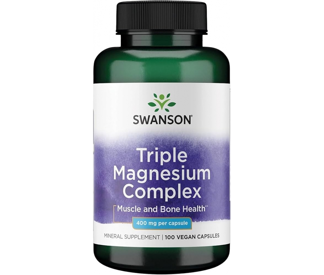 Магнієвий комплекс Swanson Triple Magnesium Complex 400 mg 100 капсул Магнієвий комплекс Swanson Triple Magnesium Complex 400 mg 100 капсул
