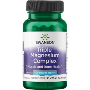 Магнієвий комплекс Swanson Triple Magnesium Complex 400 mg 30 капсул Магнієвий комплекс Swanson Triple Magnesium Complex 400 mg 30 капсул