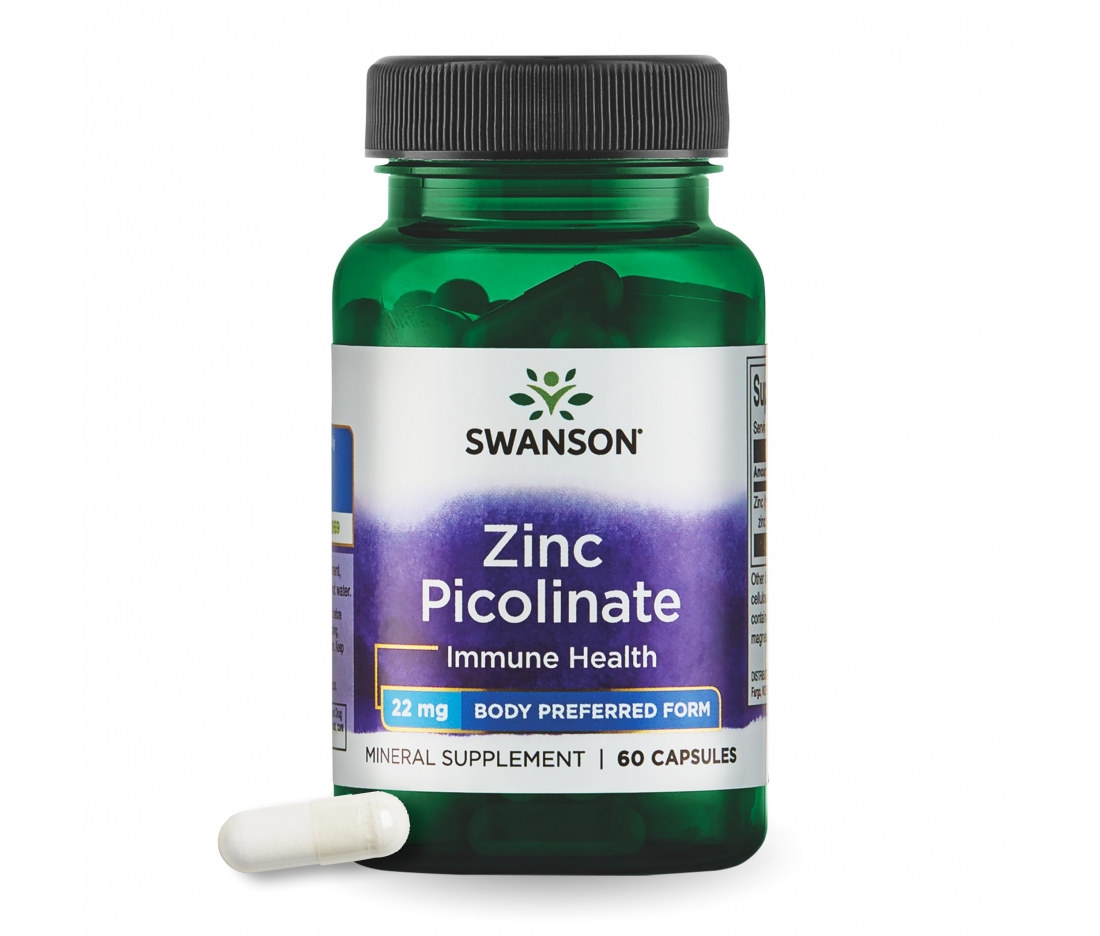 Цинк піколінат Swanson Zinc Picolinate Body Preferred Form 22 mg 60 капсул