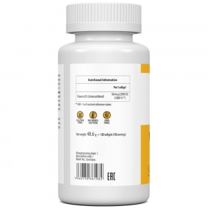 Вітамін D3 для здоров'я кісток UltraVit Vitamin D3 2000IU (180 капсул) Вітамін D3 для здоров'я кісток UltraVit Vitamin D3 2000IU (180 капсул)