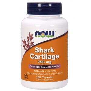 Акулячий хрящ Now Foods Shark Cartilage 750 mg (100 капсул)
