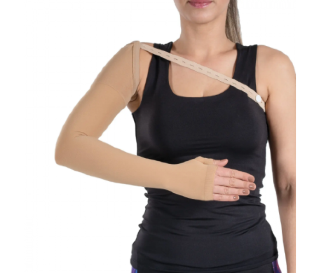 Компрессионный рукав для лимфедемы с плечевым ремнем (2 класс компрессии) Wing Med W1324