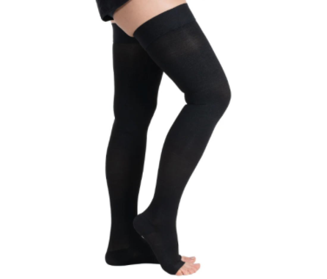 Компрессионные чулки с открытым носком (2 класс компрессии) Wing Med  W1309 (W1331)